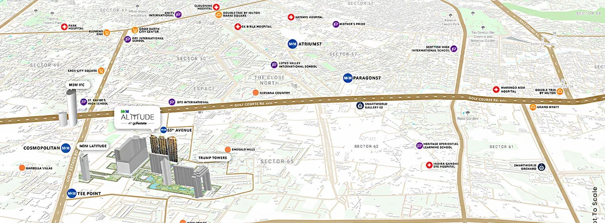 M3M Altitude location map