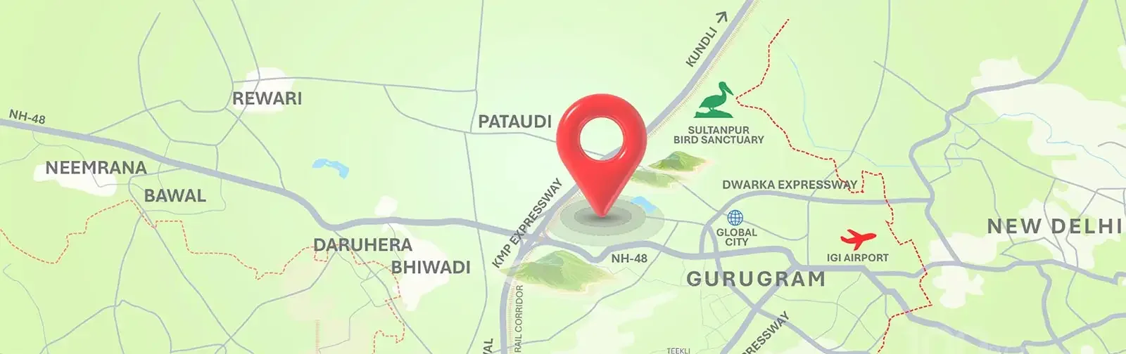 M3M Forestia West at GIC location map