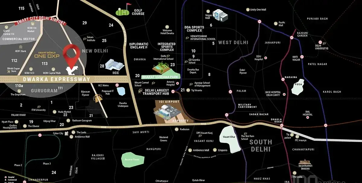 Smartworld One DXP location map