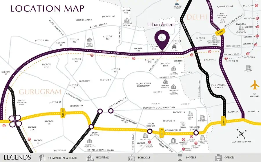 Emaar Urban Ascent, Sector 112 location map