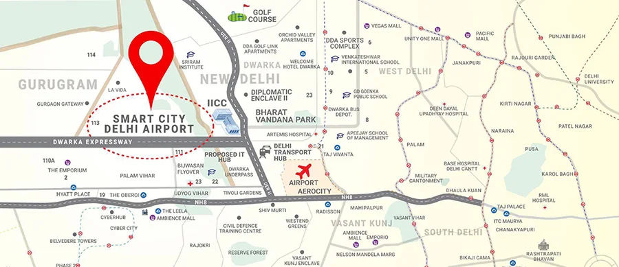 M3M Crown location map