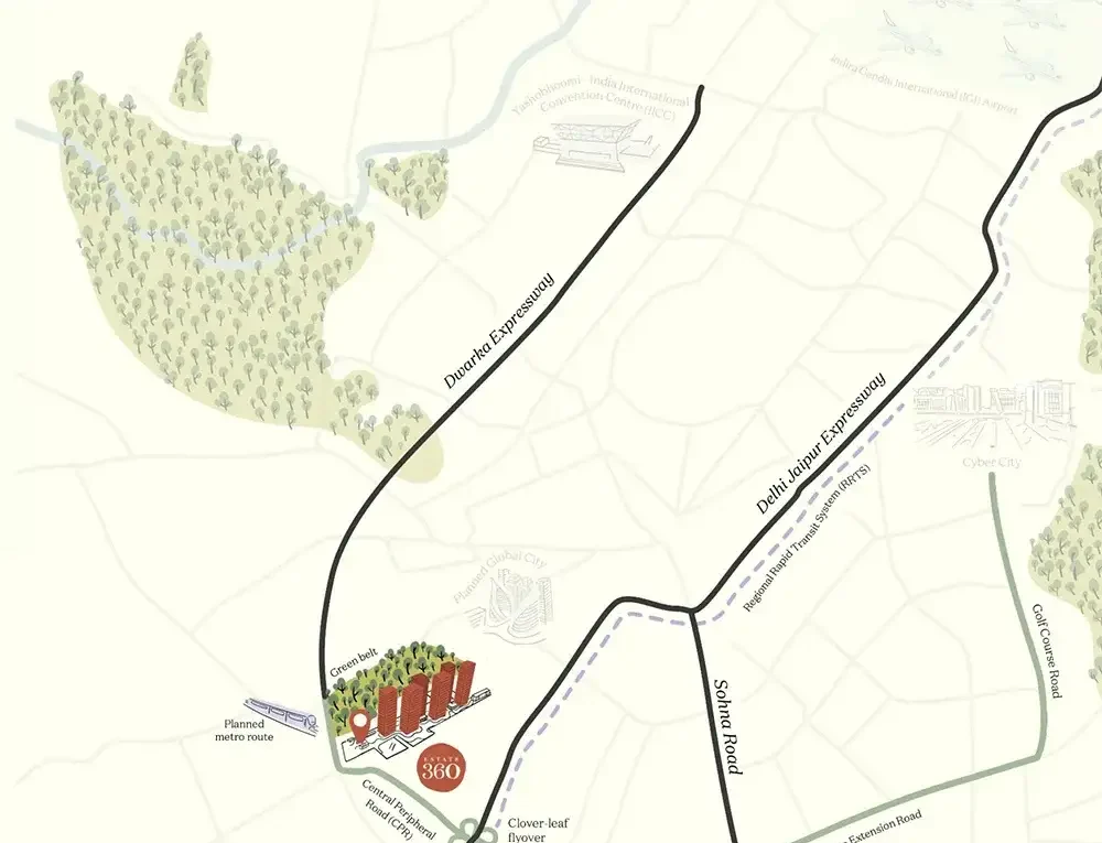 Max Estate 360, Sector 36 location map